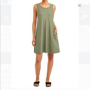 2/$8 Time&Tru Black&Green Swing Dresses